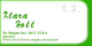 klara holl business card